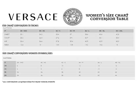 versace swim size guide.